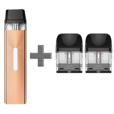 Многоразовый Pod-Набор Vaporesso Xros Mini 1000mAh 2 мл (Картриджей 1 ОМ 3 шт) Gold Золотий