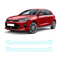 Антигравийная защитная бронепленка по лекалам для Kia Rio YB 2017-2019 - нижняя зона кузова пороги