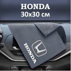 Флисовое полотенце для авто с логотипом Honda 30х30 см