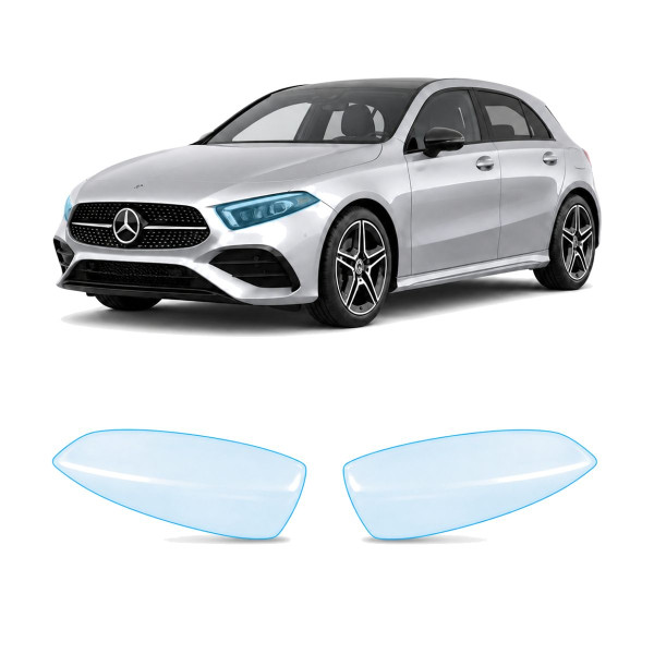 Антигравійна захисна бронеплівка за лекалами для Mercedes-Benz A-Class W177 facelift 2022- оптика (фари та ПТФ)