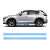 Антигравийная защитная бронепленка по лекалам для Mazda CX-5 KF 2017-2022 - нижняя зона кузова пороги