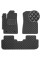 Килимки в салон Екошкіра для Toyota Highlander 2008-2013 Сірі 5 шт (Rombus)