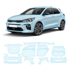 Антигравійна захисна бронеплівка за лекалами для Kia Rio YB facelift 2020-2023 - повний кузов