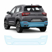 Антигравійна захисна бронеплівка за лекалами для Chery Tiggo 4 I 2017-2022 - задній бампер