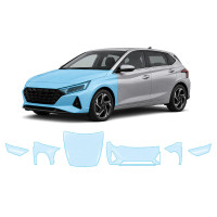 Антигравійна захисна бронеплівка за лекалами для Hyundai i20 III 2020- передня частина авто (капот бампер крила))