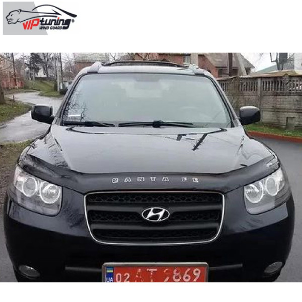 Дефлектор капоту мухобійка для Hyundai Santa Fe 2006-2012 (Vip Tuning) HYD11