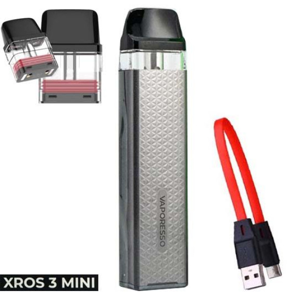 Багаторазова Pod-система Vaporesso Xros 3 Mini 1000mAh 2 мл Space Grey Космічний Сірий