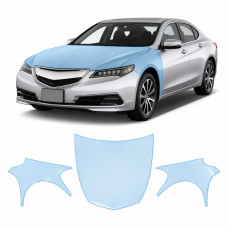 Антигравийная защитная бронепленка по лекалам для Acura TLX I 2015-2017 - капот и передние крылья