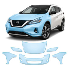 Антигравійна захисна бронеплівка за лекалами для Nissan Murano Z52 facelift 2019-2024 - передня частина авто (капот бампер крила))