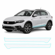 Антигравийная защитная бронепленка по лекалам для Fiat Tipo Cross (Egea Cross) I 2020- нижняя зона кузова пороги