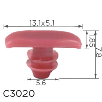 Клипса уплотнителя Hyundai, Kia (8213337000, 82133-37000, 10669) (C3020)