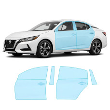 Антигравийная защитная бронепленка по лекалам для Nissan Sentra B18 2020-2023 - зоны дверей и стойки окон
