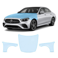 Антигравийная защитная бронепленка по лекалам для Mercedes-Benz E-Class W213 facelift 2020-2023 - капот и передние крылья