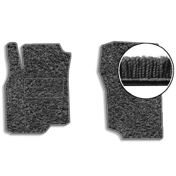 Передние ворсовые коврики для Mitsubishi Lancer IX 2003-2007 с подпятником 2 шт (Magnum)