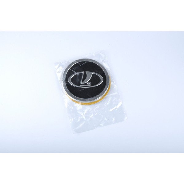 Наклейка на колпак Lada 90мм черный 4 шт