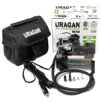 Компрессор автомобильный URAGAN 12V 12А 35л/мин 150Вт 1 м шланг (90110)
