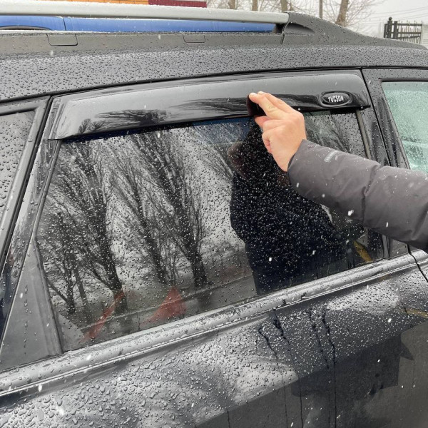 Дефлектори вікон вітровики Acrylic для Hyundai Tucson (JM) 2004-2010 Гнучкі