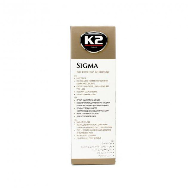 Гель для полировки и ухода за шинами K2 Gold Sigma с апликатором 500 мл (G1571)