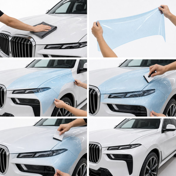 Антигравийная защитная бронепленка по лекалам для BMW X7 G07 facelift 2022- зона крышки багажника