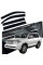 Дефлектори вікон вітровики для Toyota Land Cruiser 200 / LX 570 2007- (Широкі 11 см Логотип 3D)