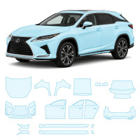 Антигравійна захисна бронеплівка за лекалами для Lexus RX AL20 facelift 2019-2022 - повний кузов