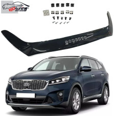 Дефлектор капоту мухобійка для Kia Sorento Prime 2015-2021 Євро Кріплення (Vip Tuning) KA53