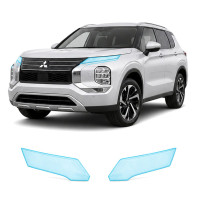 Антигравийная защитная бронепленка по лекалам для Mitsubishi Outlander IV facelift 2025- оптика (фары и ПТФ)