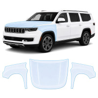 Антигравийная защитная бронепленка по лекалам для Jeep Wagoneer WS 2022- капот и передние крылья