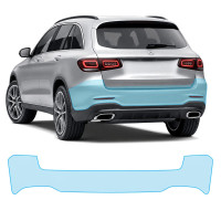 Антигравийная защитная бронепленка по лекалам для Mercedes-Benz GLC X253 facelift 2019-2022 - задний бампер