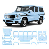 Антигравийная защитная бронепленка по лекалам для Mercedes-Benz G-Class W463 1990-2018 - полный кузов