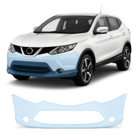 Антигравийная защитная бронепленка по лекалам для Nissan Qashqai J11 2014-2017 - передний бампер