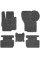 Ворсовые коврики для Mitsubishi Outlander IV 2021- с подпятником Серые 5 шт (Carrera)