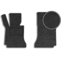 Передние ворсовые коврики для Mercedes C-class (W 204) 2007-2014 с подпятником 5 шт (Carrera)