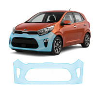 Антигравийная защитная бронепленка по лекалам для Kia Picanto JA 2017-2019 - передний бампер