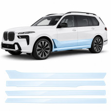 Антигравийная защитная бронепленка по лекалам для BMW X7 G07 facelift 2022- нижняя зона кузова пороги