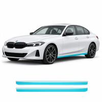 Антигравийная защитная бронепленка по лекалам для BMW 3 Series G20 facelift 2022- нижняя зона кузова пороги