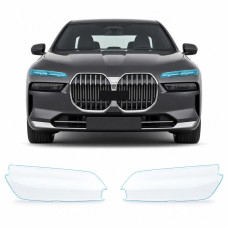 Антигравійна захисна бронеплівка за лекалами для BMW 7 Series G70 2022- оптика (фари та ПТФ)