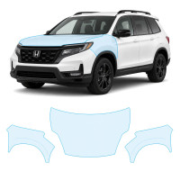Антигравийная защитная бронепленка по лекалам для Honda Passport III 2019-2021 - капот и передние крылья
