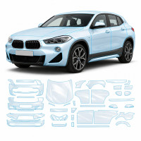 Антигравийная защитная бронепленка по лекалам для BMW X2 F39 2018-2023 - полный кузов