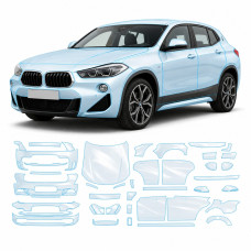 Антигравийная защитная бронепленка по лекалам для BMW X2 F39 2018-2023 - полный кузов