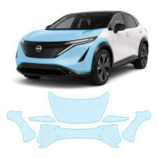Антигравійна захисна бронеплівка за лекалами для Nissan Ariya 2022- передня частина авто (капот бампер крила))