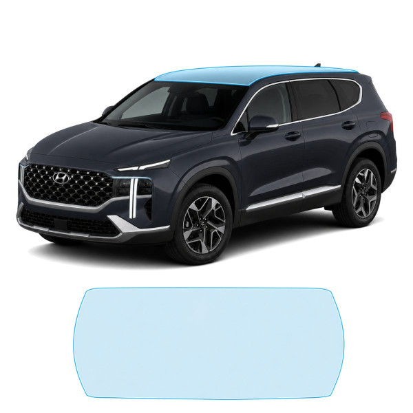 Антигравийная защитная бронепленка по лекалам для Hyundai Santa Fe TM facelift 2021-2023 - зона крыши