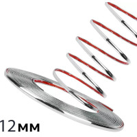 Молдинг хром 12х3мм-30м-KING-GU609 А12