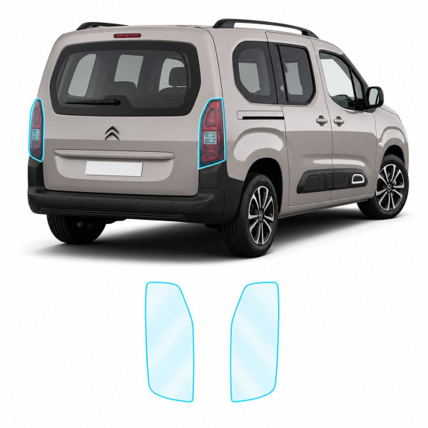 Антигравійна захисна бронеплівка за лекалами для Citroen Berlingo III 2018- задні ліхтарі стопи