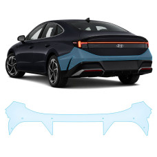 Антигравийная защитная бронепленка по лекалам для Hyundai Sonata DN8 facelift 2023- задний бампер