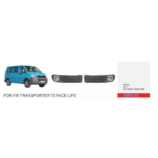 LED Противотуманные фары для Volkswagen Transporter T5 12V 55W Комплект (VW-0119)
