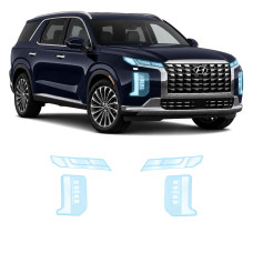 Антигравійна захисна бронеплівка за лекалами для Hyundai Palisade I facelift 2023- оптика (фари та ПТФ)
