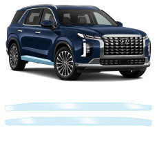 Антигравійна захисна бронеплівка за лекалами для Hyundai Palisade I facelift 2023- нижня зона кузова пороги