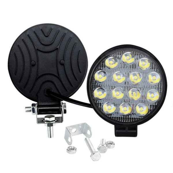 Светодиодная дополнительная LED фара12W (0.9W*14) 10-30V Ø 90x20 mm Ближний (MINI 42W) 1 шт