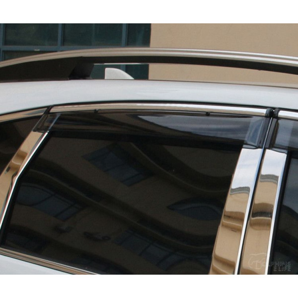 Дефлектори вікон вітровики Benke для Honda CR-V 2007-2012 Хром Молдинг З Нержавіючої Сталі 3D